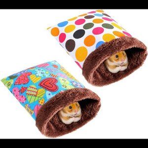 🐹 2 Pieces Hamster Sleeping Bag House Small Pet Nest Hideout Sleeping Bag Bed🐹